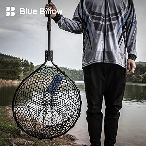 Rubber Fishing Net Large Folding Landing Collapsible Aluminum Pole Handle with Deep Net for Fishing,Big Fishing Net for Freshwater and Saltwater,Fly Fsihing Net Extend to 67 inches - Image 5